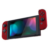 eXtremeRate Soft Touch Red Joycon Handheld Controller Housing (D-Pad Version) with Full Set Buttons, DIY Replacement Shell Case for NS Switch JoyCon & OLED JoyCon - Console Shell NOT Included - JZP302