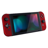 eXtremeRate Soft Touch Red Joycon Handheld Controller Housing (D-Pad Version) with Full Set Buttons, DIY Replacement Shell Case for NS Switch JoyCon & OLED JoyCon - Console Shell NOT Included - JZP302