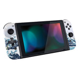 eXtremeRate The Great Wave Soft Touch Joycon Handheld Controller Housing (D-Pad Version) with Full Set Buttons, DIY Replacement Shell Case for NS Switch JoyCon & OLED JoyCon - Console Shell NOT Included - JZT103