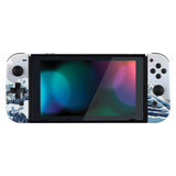 eXtremeRate The Great Wave Soft Touch Joycon Handheld Controller Housing (D-Pad Version) with Full Set Buttons, DIY Replacement Shell Case for NS Switch JoyCon & OLED JoyCon - Console Shell NOT Included - JZT103