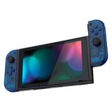 eXtremeRate Transparent Clear Blue Joycon Handheld Controller Housing (D-Pad Version) with Full Set Buttons, DIY Replacement Shell Case for NS Switch JoyCon & OLED JoyCon - Console Shell NOT Included - JZM504