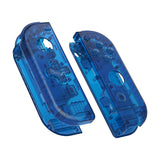 eXtremeRate Transparent Clear Blue Joycon Handheld Controller Housing (D-Pad Version) with Full Set Buttons, DIY Replacement Shell Case for NS Switch JoyCon & OLED JoyCon - Console Shell NOT Included - JZM504