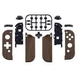 eXtremeRate Wood Grain Soft Touch Joycon Handheld Controller Housing (D-Pad Version) with Full Set Buttons, DIY Replacement Shell Case for NS Switch JoyCon & OLED JoyCon - Console Shell NOT Included - JZS201