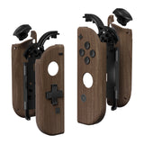 eXtremeRate Wood Grain Soft Touch Joycon Handheld Controller Housing (D-Pad Version) with Full Set Buttons, DIY Replacement Shell Case for NS Switch JoyCon & OLED JoyCon - Console Shell NOT Included - JZS201