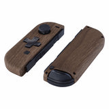 eXtremeRate Wood Grain Soft Touch Joycon Handheld Controller Housing (D-Pad Version) with Full Set Buttons, DIY Replacement Shell Case for NS Switch JoyCon & OLED JoyCon - Console Shell NOT Included - JZS201