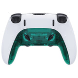 eXtremeRate Emerald Green Top Bottom Decorative Trim Shell Compatible with ps5 Edge Controller DIY Replacement Front Back Clip Shell, Custom Plates Cover Compatible with ps5 Edge Controller - CXQEGM005