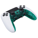 eXtremeRate Emerald Green Top Bottom Decorative Trim Shell Compatible with ps5 Edge Controller DIY Replacement Front Back Clip Shell, Custom Plates Cover Compatible with ps5 Edge Controller - CXQEGM005