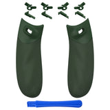 eXtremeRate FLEXOR Rubberized Side Rails Grips Trigger Stop Kit for Xbox Series X/S Controller & Xbox Core Controller - Diamond Textured Deep Pine Green - PX3Q3009