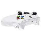 eXtremeRate FLEXOR Rubberized Side Rails Grips Trigger Stop Kit for Xbox Series X/S Controller & Xbox Core Controller - Diamond Textured Frosted White - PX3Q3013