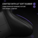 eXtremeRate FLEXOR Rubberized Side Rails Grips Trigger Stop Kit for Xbox Series X/S Controller & Xbox Core Controller - Diamond Textured Shadow Black - PX3Q3014