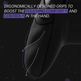 eXtremeRate FLEXOR Rubberized Side Rails Grips Trigger Stop Kit for Xbox Series X/S Controller & Xbox Core Controller - Diamond Textured Shadow Black - PX3Q3014