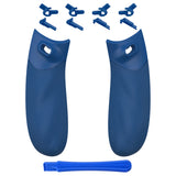eXtremeRate FLEXOR Rubberized Side Rails Grips Trigger Stop Kit for Xbox Series X/S Controller & Xbox Core Controller - Diamond Textured Yale Blue - PX3Q3008