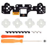 eXtremeRate Face Clicky Kit for PS5 Controller BDM-010 BDM-020 Face Buttons, Custom Hard Silicone Tactile Switch Dpad Action Buttons Mouse Click Kit for PS5 Controller BDM 010 020 - Without Controller - PFMD006V2