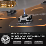 eXtremeRate Face Clicky Kit for PS5 Controller BDM-010 BDM-020 Face Buttons, Custom Hard Silicone Tactile Switch Dpad Action Buttons Mouse Click Kit for PS5 Controller BDM 010 020 - Without Controller - PFMD006V2