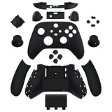 eXtremeRate Black Controller Full Set Housing Shell Case with Buttons for Xbox Series X/S Controller, Custom Replacement Side Rails Front Back Plate Cover for Xbox Core Controller - QX3P3002