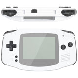 eXtremeRate Clear Black GBA Replacement Full Set Buttons for Gameboy Advance - Handheld Game Console NOT Included - KAG4008