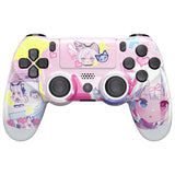 eXtremeRate MeWoow Ghost Replacement Faceplate Touchpad Cover, Redesigned Housing Shell Case Touch Pad Compatible with PS4 Slim Pro Controller JDM-040/050/055 - Controller NOT Included - GHP4T015