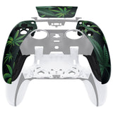 eXtremeRate Green Weeds Left Right Front Housing Shell with Touchpad Compatible with ps5 Edge Controller, DIY Replacement Faceplate Shell Custom Touch Pad Cover Compatible with ps5 Edge Controller - MLREGT007