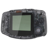 eXtremeRate IPS Ready Upgraded Clear Black GBA Replacement Shell Full Housing Cover Buttons & White Screen Lens for Gameboy Advance – Compatible with Both IPS & Standard LCD – Console & IPS Screen NOT Included - TAGM5008