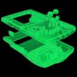 eXtremeRate IPS Ready Upgraded Glow in Dark - Green Replacement Shell Full Housing Cover & Buttons & Black Screen Lens for Gameboy Color – Fit for GBC OSD IPS & Regular IPS & Standard LCD – Console & IPS Screen NOT Included - QCBM5010