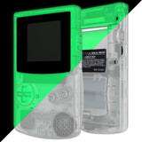eXtremeRate IPS Ready Upgraded Glow in Dark - Green Replacement Shell Full Housing Cover & Buttons & Black Screen Lens for Gameboy Color – Fit for GBC OSD IPS & Regular IPS & Standard LCD – Console & IPS Screen NOT Included - QCBM5010
