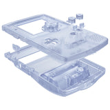 eXtremeRate IPS Ready Upgraded Glacier Blue Replacement Shell Full Housing Cover & Buttons & Black Screen Lens for Gameboy Color – Fit for GBC OSD IPS & Regular IPS & Standard LCD – Console & IPS Screen NOT Included - QCBM5008