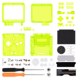 IPS Ready Upgraded eXtremeRate Clear Lime Green Custom Replacement Housing Shell for Gameboy Advance SP GBA SP – Compatible with Both IPS & Standard LCD – Console & Screen NOT Included - ASPM5010