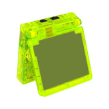 IPS Ready Upgraded eXtremeRate Clear Lime Green Custom Replacement Housing Shell for Gameboy Advance SP GBA SP – Compatible with Both IPS & Standard LCD – Console & Screen NOT Included - ASPM5010