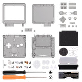 IPS Ready Upgraded eXtremeRate Clear Black Custom Replacement Housing Shell for Gameboy Advance SP GBA SP – Compatible with Both IPS & Standard LCD – Console & Screen NOT Included - ASPM5009