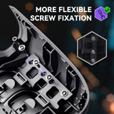 eXtremeRate Interchangeable Back Buttons Bottom Shell for Steam Deck LCD & OLED - with 2 Height Adjustable Buttons - Black - GVSSDM002