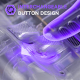 eXtremeRate Interchangeable Back Buttons Bottom Shell for Steam Deck LCD & OLED - with 2 Height Adjustable Buttons - Clear - GVSSDM003