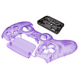 eXtremeRate LUNA Redesigned Clear Atomic Purple Front Shell Touchpad Compatible with ps5 Controller BDM-010/020/030/040, DIY Replacement Housing Custom Touch Pad Cover Compatible with ps5 Controller - GHPFM002