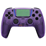 eXtremeRate LUNA Redesigned Clear Atomic Purple Front Shell Touchpad Compatible with ps5 Controller BDM-010/020/030/040, DIY Replacement Housing Custom Touch Pad Cover Compatible with ps5 Controller - GHPFM002