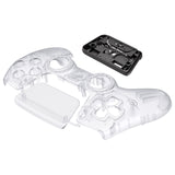 eXtremeRate LUNA Redesigned Clear Front Shell Touchpad Compatible with ps5 Controller BDM-010/020/030/040, DIY Replacement Housing Custom Touch Pad Cover Compatible with ps5 Controller - GHPFM001