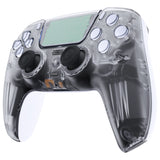 eXtremeRate LUNA Redesigned Clear Front Shell Touchpad Compatible with ps5 Controller BDM-010/020/030/040, DIY Replacement Housing Custom Touch Pad Cover Compatible with ps5 Controller - GHPFM001