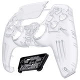 eXtremeRate LUNA Redesigned Clear Front Shell Touchpad Compatible with ps5 Controller BDM-010/020/030/040, DIY Replacement Housing Custom Touch Pad Cover Compatible with ps5 Controller - GHPFM001