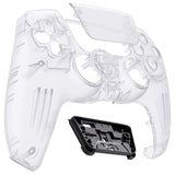 eXtremeRate LUNA Redesigned Clear Front Shell Touchpad Compatible with ps5 Controller BDM-010/020/030/040, DIY Replacement Housing Custom Touch Pad Cover Compatible with ps5 Controller - GHPFM001