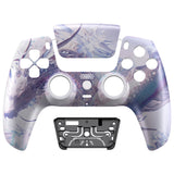 eXtremeRate LUNA Redesigned Crystal Dragon Front Shell Touchpad Compatible with ps5 Controller BDM-010/020/030/040, DIY Replacement Housing Custom Touch Pad Cover Compatible with ps5 Controller - GHPFR004