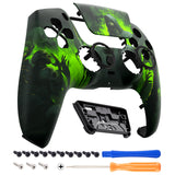 eXtremeRate LUNA Redesigned Dark Carnival Front Shell Touchpad Compatible with ps5 Controller BDM-010/020/030/040, DIY Replacement Housing Custom Touch Pad Cover Compatible with ps5 Controller - GHPFT016