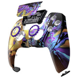 eXtremeRate LUNA Redesigned Splattering Fighting Front Shell Touchpad Compatible with ps5 Controller BDM-010/020/030/040, DIY Replacement Housing Custom Touch Pad Cover Compatible with ps5 Controller - GHPFR005