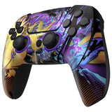 eXtremeRate LUNA Redesigned Splattering Fighting Front Shell Touchpad Compatible with ps5 Controller BDM-010/020/030/040, DIY Replacement Housing Custom Touch Pad Cover Compatible with ps5 Controller - GHPFR005