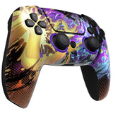 eXtremeRate LUNA Redesigned Splattering Fighting Front Shell Touchpad Compatible with ps5 Controller BDM-010/020/030/040, DIY Replacement Housing Custom Touch Pad Cover Compatible with ps5 Controller - GHPFR005