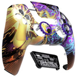 eXtremeRate LUNA Redesigned Splattering Fighting Front Shell Touchpad Compatible with ps5 Controller BDM-010/020/030/040, DIY Replacement Housing Custom Touch Pad Cover Compatible with ps5 Controller - GHPFR005