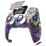 eXtremeRate LUNA Redesigned Street Art Front Shell Touchpad Compatible with ps5 Controller BDM-010/020/030/040, DIY Replacement Housing Custom Touch Pad Cover Compatible with ps5 Controller - GHPFR003