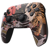 eXtremeRate LUNA Redesigned Tiger & Crane Front Shell Touchpad Compatible with ps5 Controller BDM-010/020/030/040, DIY Replacement Housing Custom Touch Pad Cover Compatible with ps5 Controller - GHPFR006