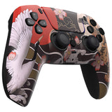 eXtremeRate LUNA Redesigned Tiger & Crane Front Shell Touchpad Compatible with ps5 Controller BDM-010/020/030/040, DIY Replacement Housing Custom Touch Pad Cover Compatible with ps5 Controller - GHPFR006