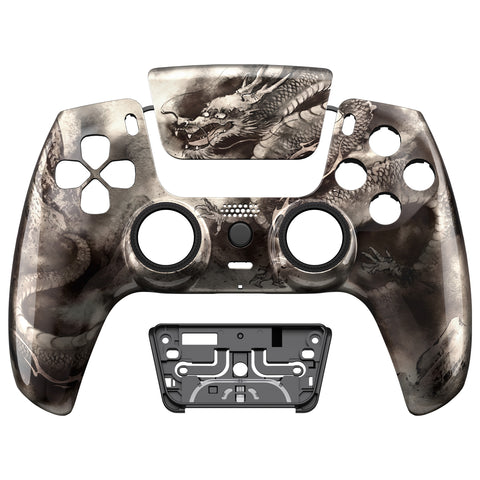 eXtremeRate LUNA Redesigned Front Shell with Touchpad for PS5 Controller BDM-010/020/030/040/050/060 - Dragon Scroll - GHPFT032G4