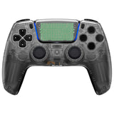 eXtremeRate LUNA Redesigned Clear Black Front Shell Touchpad Compatible with ps5 Controller BDM-010/020/030/040, DIY Replacement Housing Custom Touch Pad Cover Compatible with ps5 Controller - GHPFM003