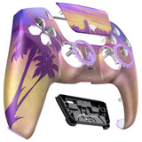 eXtremeRate LUNA Redesigned Front Shell with Touchpad for PS5 Controller BDM-010/020/030/040/050 - Neon Miami - GHPFR011