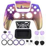 eXtremeRate LUNA Redesigned Front Shell with Touchpad for PS5 Controller BDM-010/020/030/040/050 - Neon Miami - GHPFR011